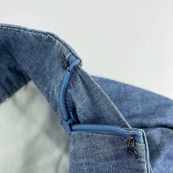 NWT J. Crew Size 2 Tie-Waist Shorts, Chambray, High Waist blue - Picture 5 of 11